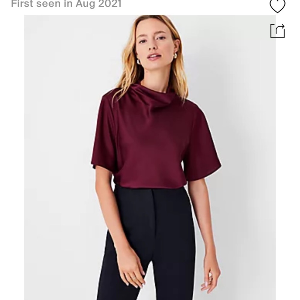 Brand new size M Ann Taylor Cowl Neck Flutter Sleeve Top